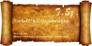 Turbéki Szimonetta névjegykártya